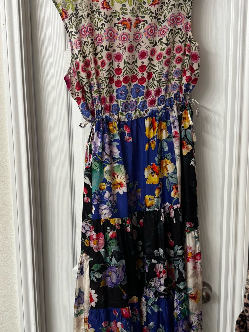 Johnny Was Cream Dress with Multicolor Floral Embroidery - Picture 2 of 3